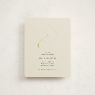 Gilded Cap Graduation Insert Cards