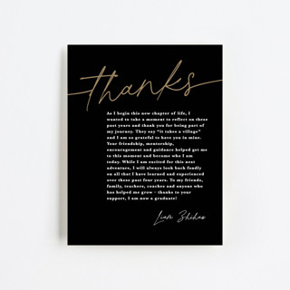 Bold Script Graduation Insert Cards