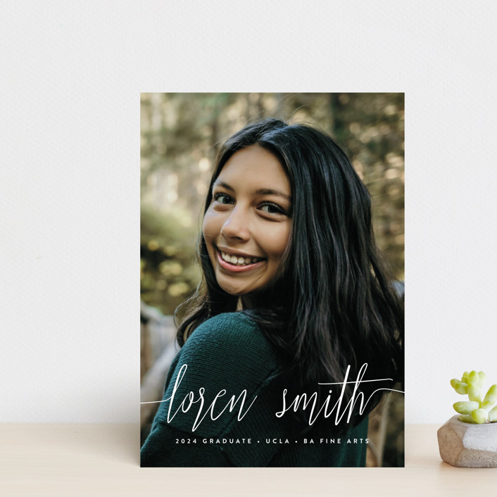 My Name Is Petite Graduation Announcements by Phrosné Barwood Minted
