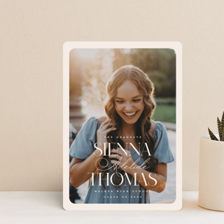 Vintage Border Petite Graduation Announcements