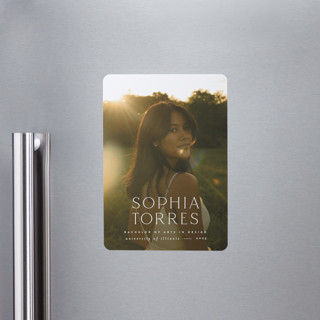 elegant name Graduation Announcement Magnets