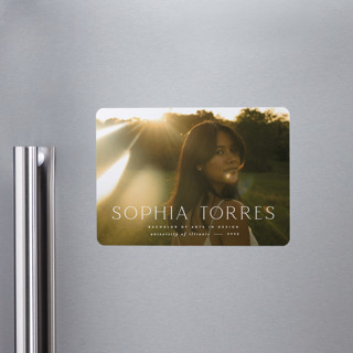 elegant name Graduation Announcement Magnets