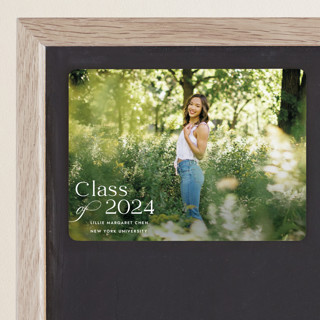 Classical Grad Graduation Announcement Magnets