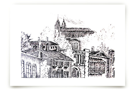 Colonial VIllage Art Prints