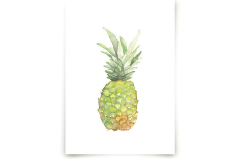 Watercolor Piña Art Prints by Lily Hanna | Minted