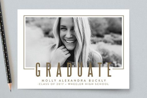 Statement Frame Graduation Announcement Postcards