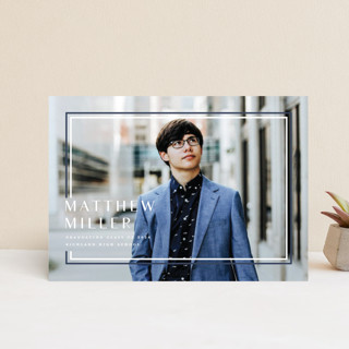 Borderline Graduation Announcement Postcards