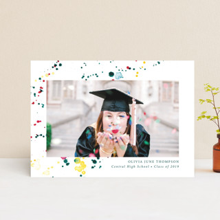 Artsy Grad Graduation Announcement Postcards