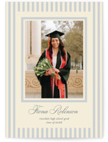 Elegant stripes Graduation Announcement Photo Mount Cards