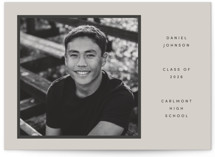 Minimal Column Graduation Announcement Photo Mount Cards
