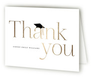 Cap and year Foil-Pressed Graduation Thank You Cards