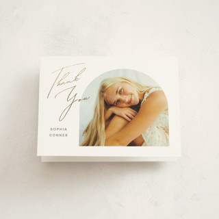 Hoop Foil-Pressed Graduation Thank You Cards