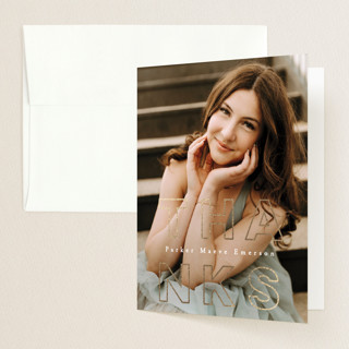 Engraved Foil-Pressed Graduation Thank You Cards