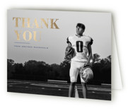 Bold Headline Foil-Pressed Graduation Thank You Cards