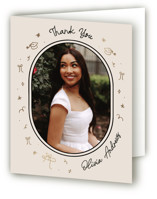 Illustrated Grad Foil-Pressed Graduation Thank You Cards