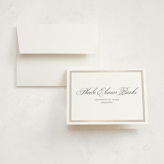 Scholarly Charm Foil-Pressed Graduation Thank You Cards
