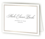 Scholarly Charm Foil-Pressed Graduation Thank You Cards