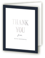 classic layout Foil-Pressed Graduation Thank You Cards