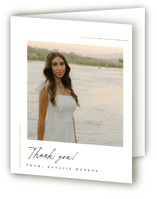 clean Foil-Pressed Graduation Thank You Cards
