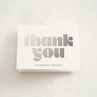 retro grad Foil-Pressed Graduation Thank You Cards