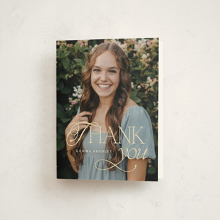 Opulence Foil-Pressed Graduation Thank You Cards