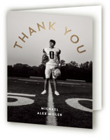 Classy Arch Grad Foil-Pressed Graduation Thank You Cards