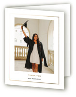 Cap Frame Foil-Pressed Graduation Thank You Cards