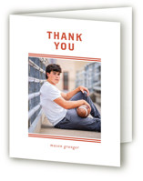 Varsity Stripes Graduation Thank You Cards