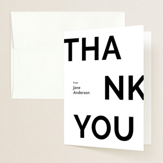Swiss Type Grad Graduation Thank You Cards