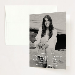 Class Picture Graduation Thank You Cards