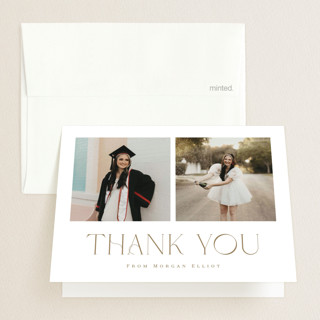 Decorative Name Graduation Thank You Cards