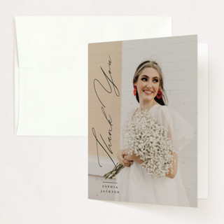 Sideways Name Graduation Thank You Cards
