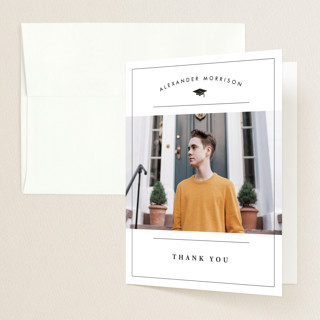 Fine Lines Graduation Thank You Cards