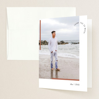 Curvilinear Graduation Thank You Cards