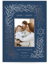Star & plants Foil-Pressed Hanukkah Cards