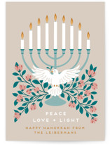 peace, love and light Hanukkah Cards