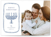 watercolor menorah Hanukkah Cards