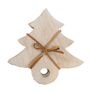 Ashton Set 4 Washed Wood Christmas Tree Boards Coasters