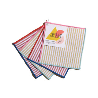 Carnival Stripe Cocktail Napkins (Set of 4) Coasters