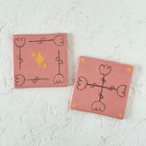 Floral Illustrated Square Coaster Set Coasters