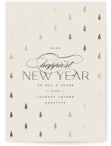 Joyful Trees Foil-Pressed Business Holiday Cards
