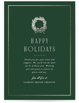 Magnolia Foil-Pressed Business Holiday Cards