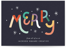 Merry Lettering Business Holiday Cards