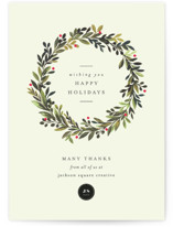 Painted Wreathe Business Holiday Cards
