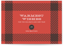Plaid Wishes Business Holiday Cards