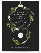 Floral Bauble Business Holiday Cards