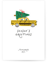 Tree Transport Taxi Business Holiday Cards