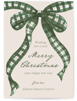 Tartan Bow Business Holiday Cards