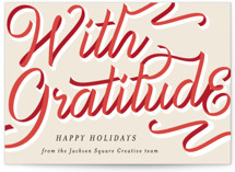 Ribbon Greeting Business Holiday Cards