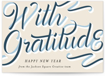 Ribbon Greeting Business Holiday Cards